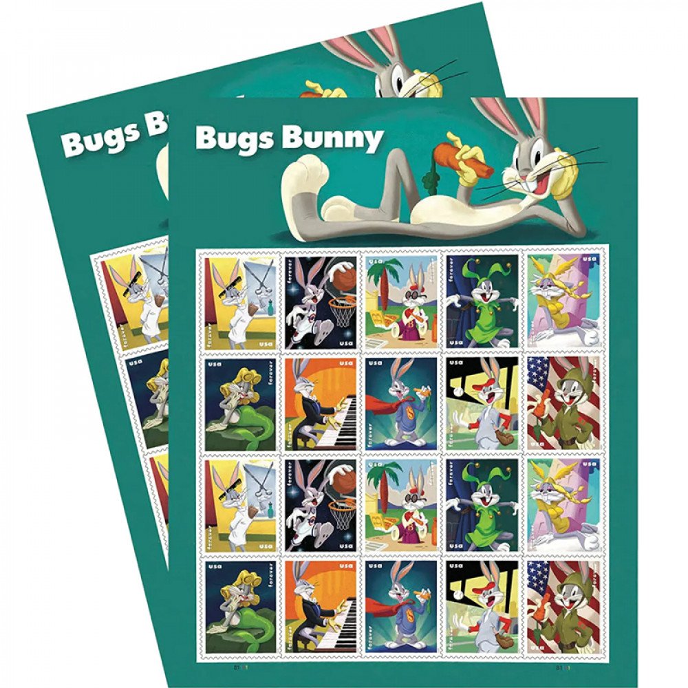 (2020) USPS Bugs Bunny Forever Postage Stamps