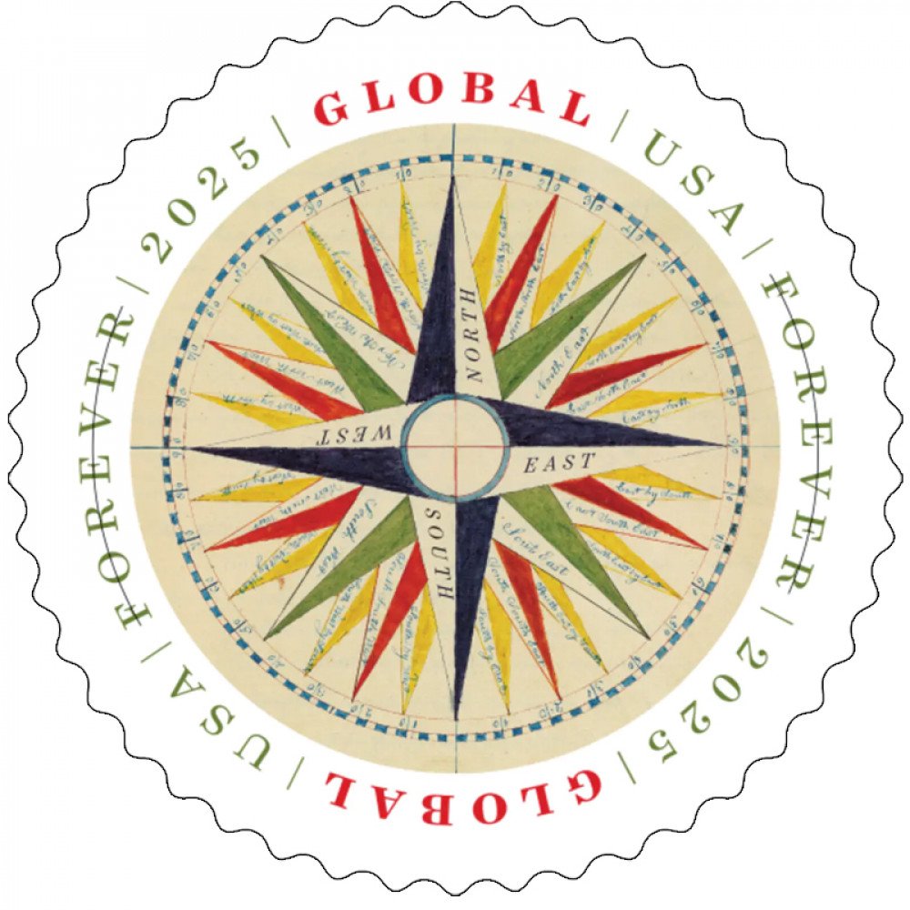 2025 Global:1794 Compass Rose Stamps Sheet of 10