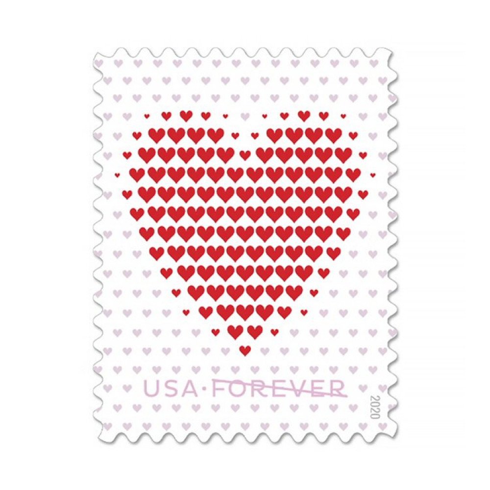 (2020) USPS Made Of Hearts Forever Stamps