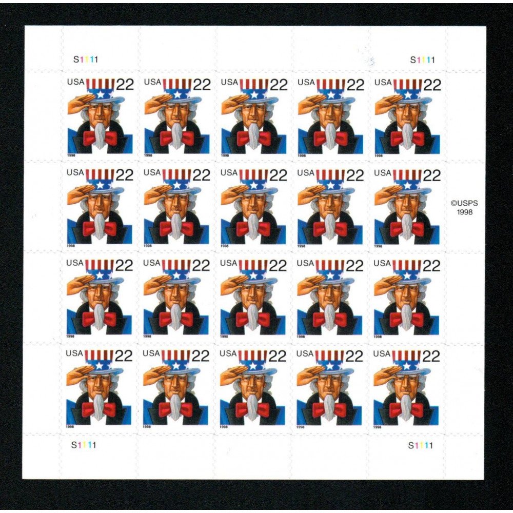 1998 US Uncle Sam Postage Stamps