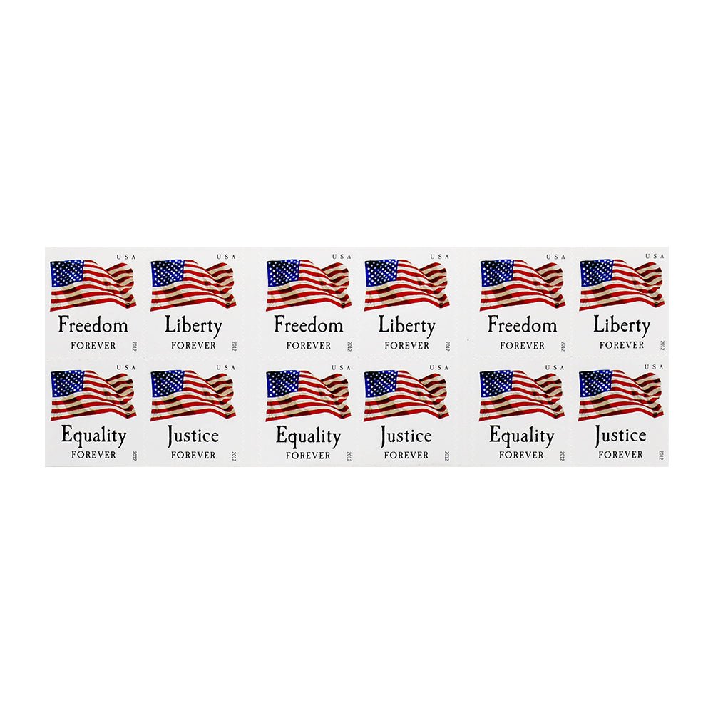 2012 USPS Forever Stamps Four Flags Flag and Equality
