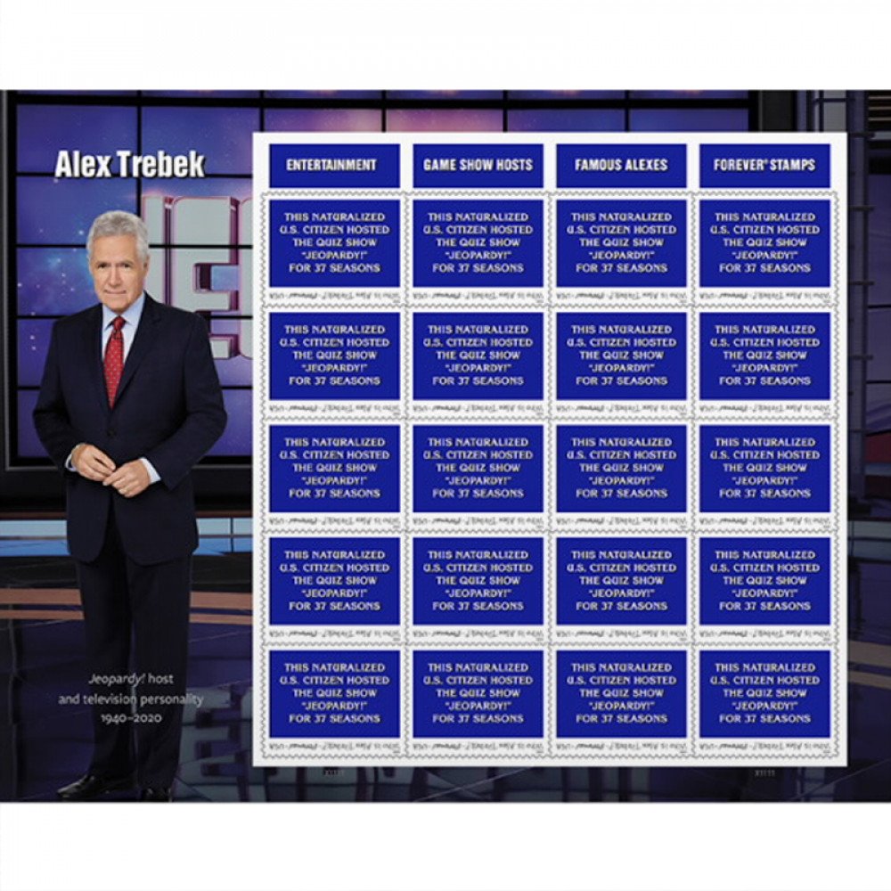 2024 US Alex Trebek Forever Stamps, Sheet of 20