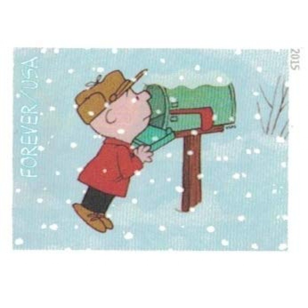 2015 USPS Charlie Brown Xmas Pane of 20 Forever Postage Stamps