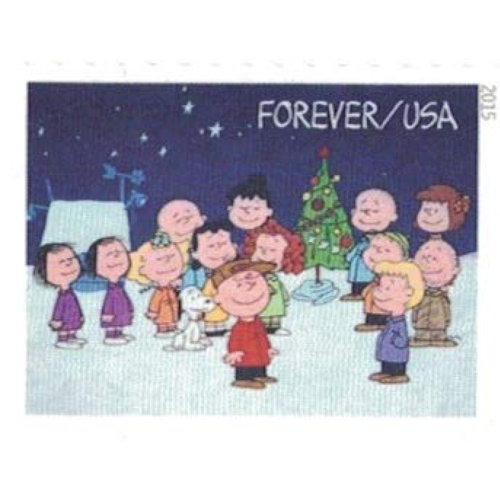 2015 USPS Charlie Brown Xmas Pane of 20 Forever Postage Stamps
