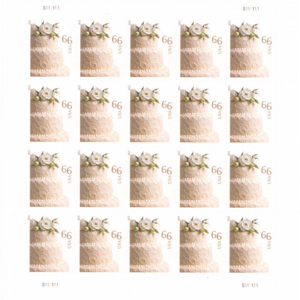 2014 US Wedding Cake Postage Stamps